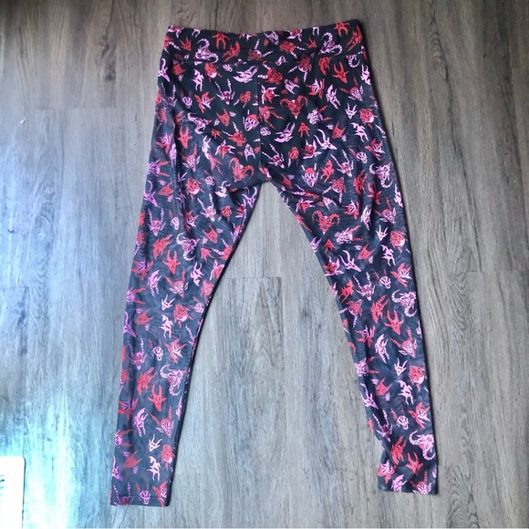 KILLSTAR Devilish Leggings Womens Size XXL Black Red Mesh Pants Witchy Goth Fun - Picture 5 of 12